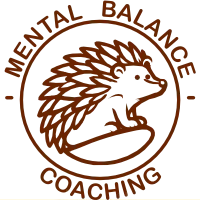 Logo mit stilisiertem Gehirn und Schriftzug Mental Balance Coaching für Mentales Training.